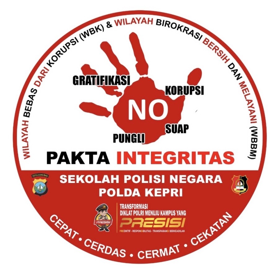 

stiker vinyl zona & pakta integritas POLRI