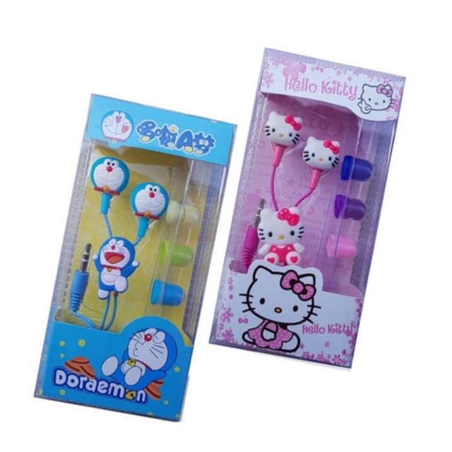 HANDSFREE MOTIF CARTOON HELLO KITTY DORAEMON PINEAPLE PACMAN RUBIC