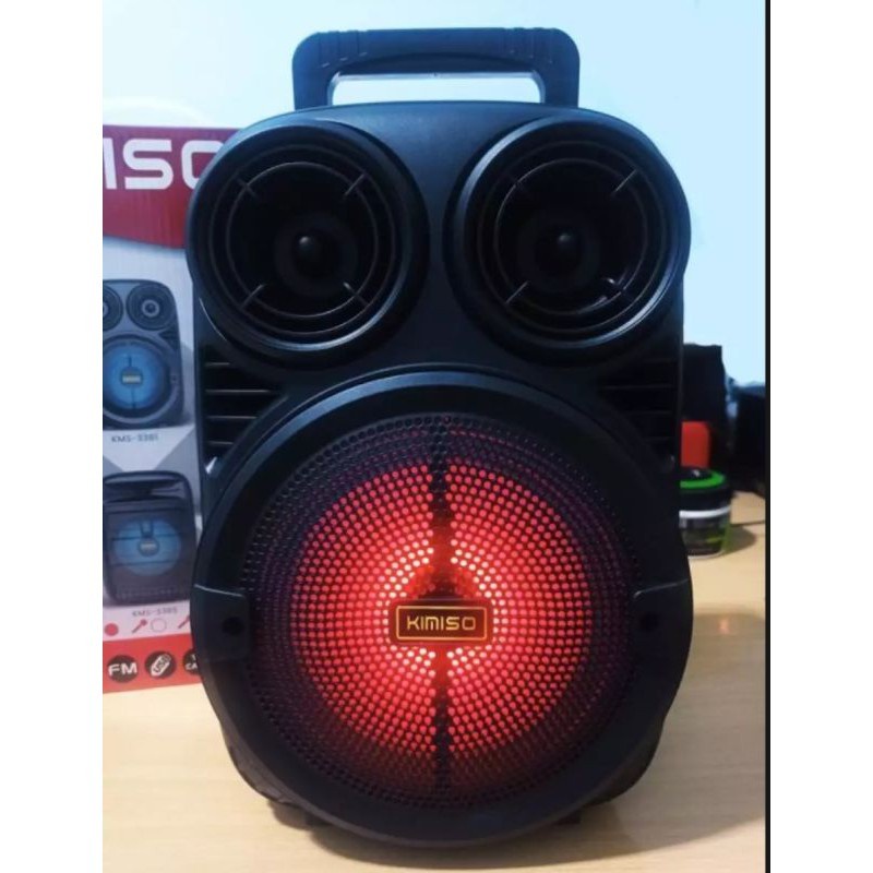 New Promo!!! Speaker Bluetooth Portable KIMISO QS-3381 Gratis Microphone Speaker Karaoke Extra Bass Berkualitas Original