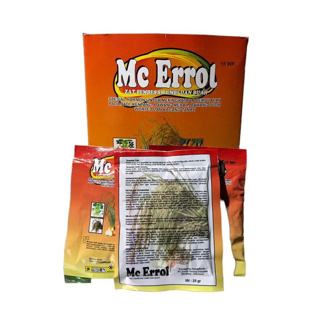 Mc Errol 15 WP 25 Gram Sachet ZPT Pembesar Umbi Paclomac Massive