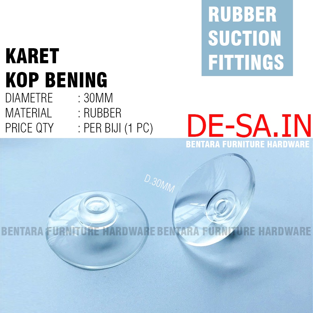 Karet Kop Bulat Bening DIAMETER 20 30 40 50 MM