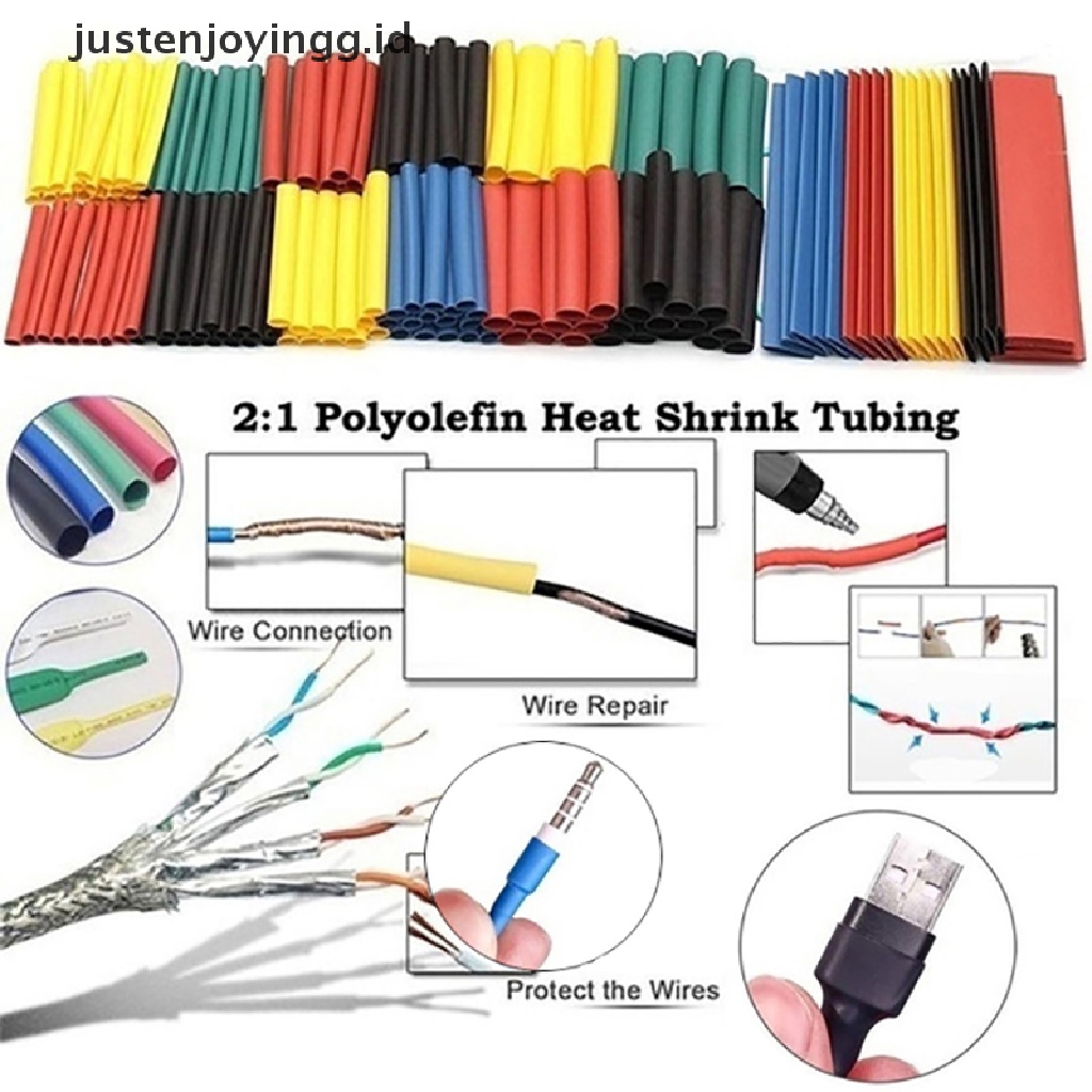 // justenjoyingg.id // Upgraded 164/328/656/984Pcs Heat Shrink Tubing Insulation Shrinkable Tube ~