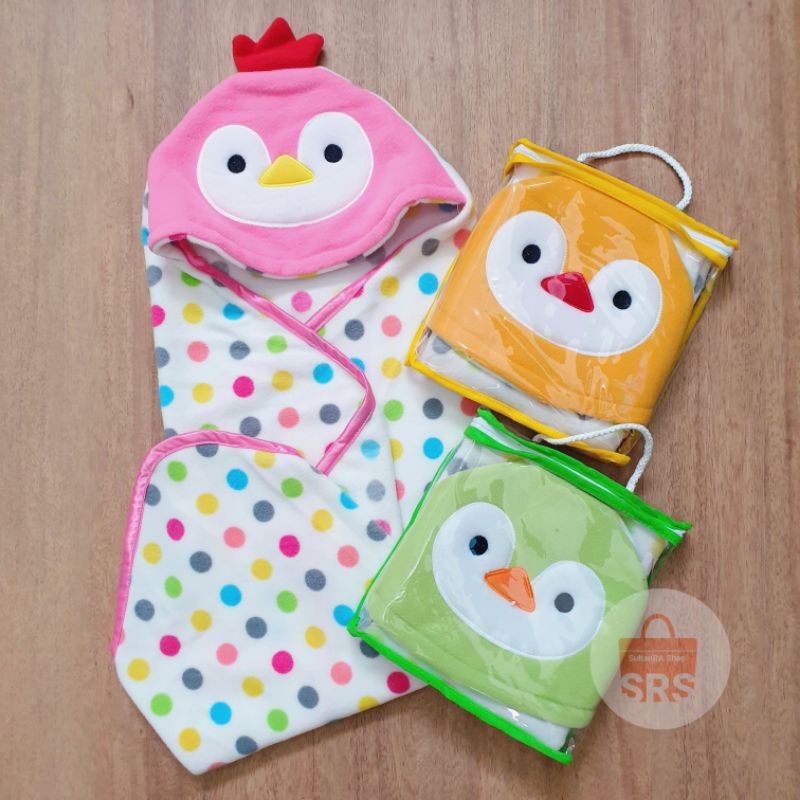 Selimut Topi Bayi Newborn Boboko 72x72 Cm Single Premium Blanket Tebal Baby Blanket Karakter Tas POL