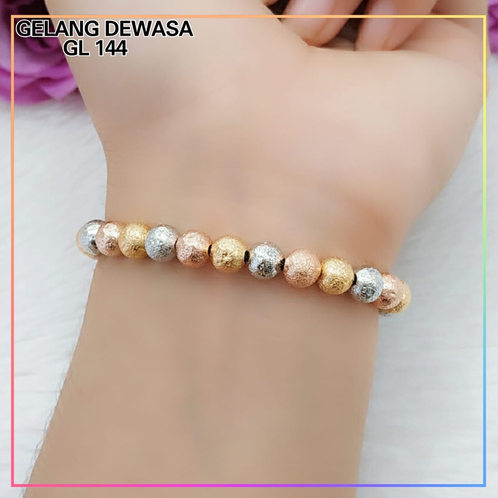 Gelang xuping Gelang dewasa jurai 3 warna perhiasan gelang wanita lapis emas gold GL 144