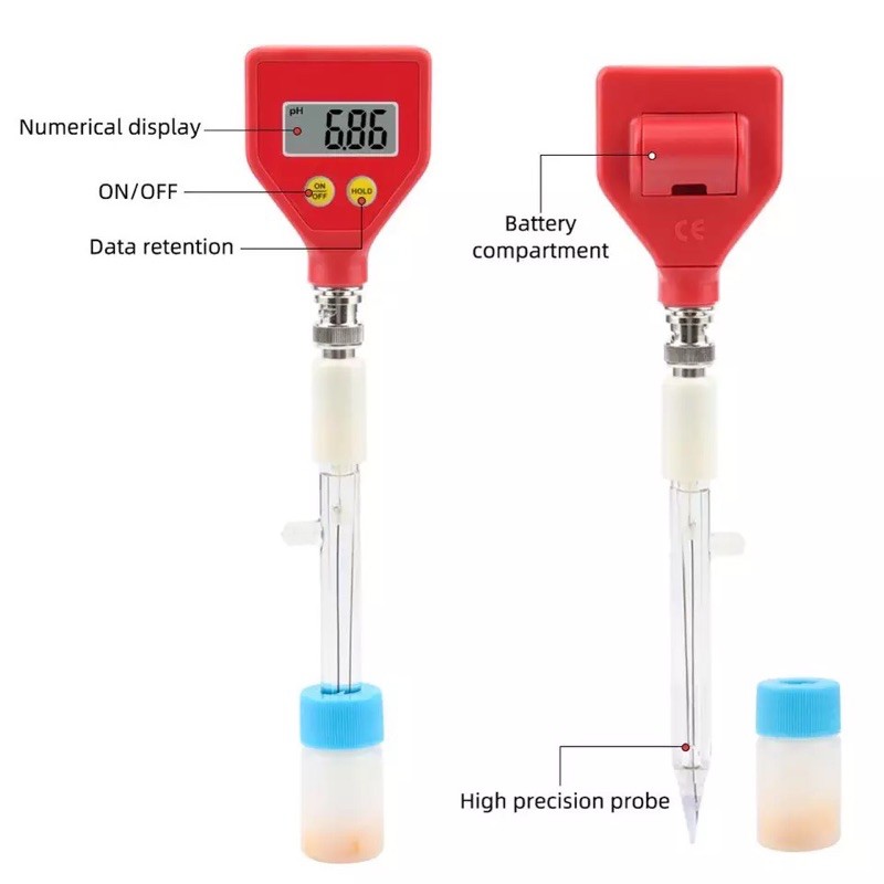 PH-98108 pH meter Sharp Glass Electrode Air/Makanan/Tanah