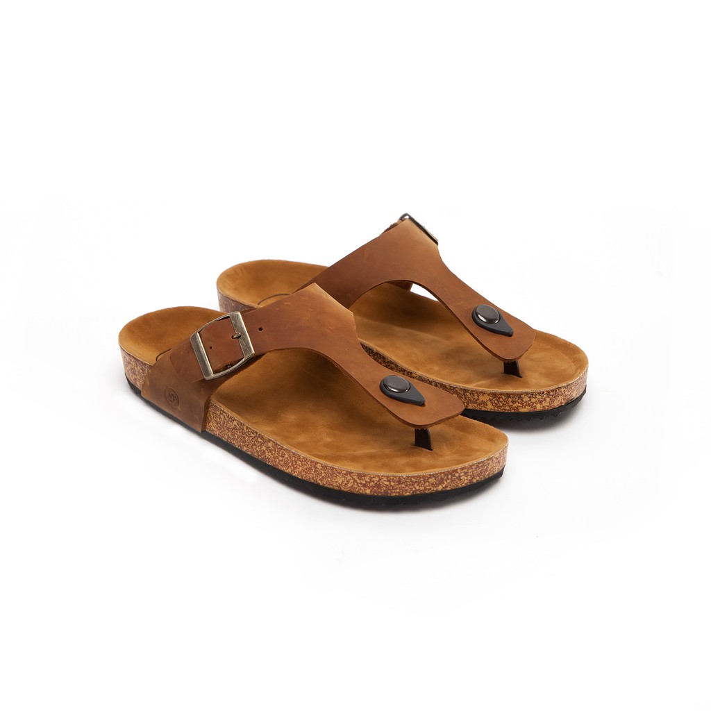 ENZO | Indopride | Sandal Jepit Kulit Asli Simple Pria/Cowok/Men - Sendal - Footwear Zapato