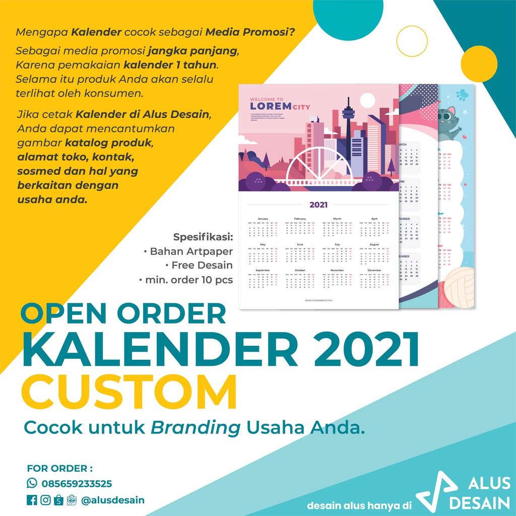 

Cetak Kalender Dinding 2021 Calendar Custom Free Gratis Desain Termurah 1 satu halaman 12 bulan
