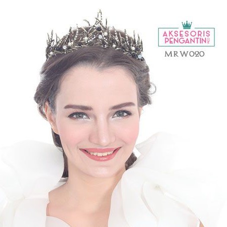 [BISA COD] AKSESORIS PENGANTIN MAHKOTA BRIDAL HEADPIECE WEDDING MRW020