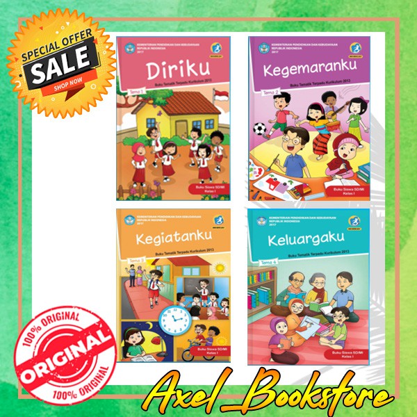 Jual Paket Buku K13 Het Sd Kelas 1 Smt 1 Isi 4 Buku Shopee Indonesia