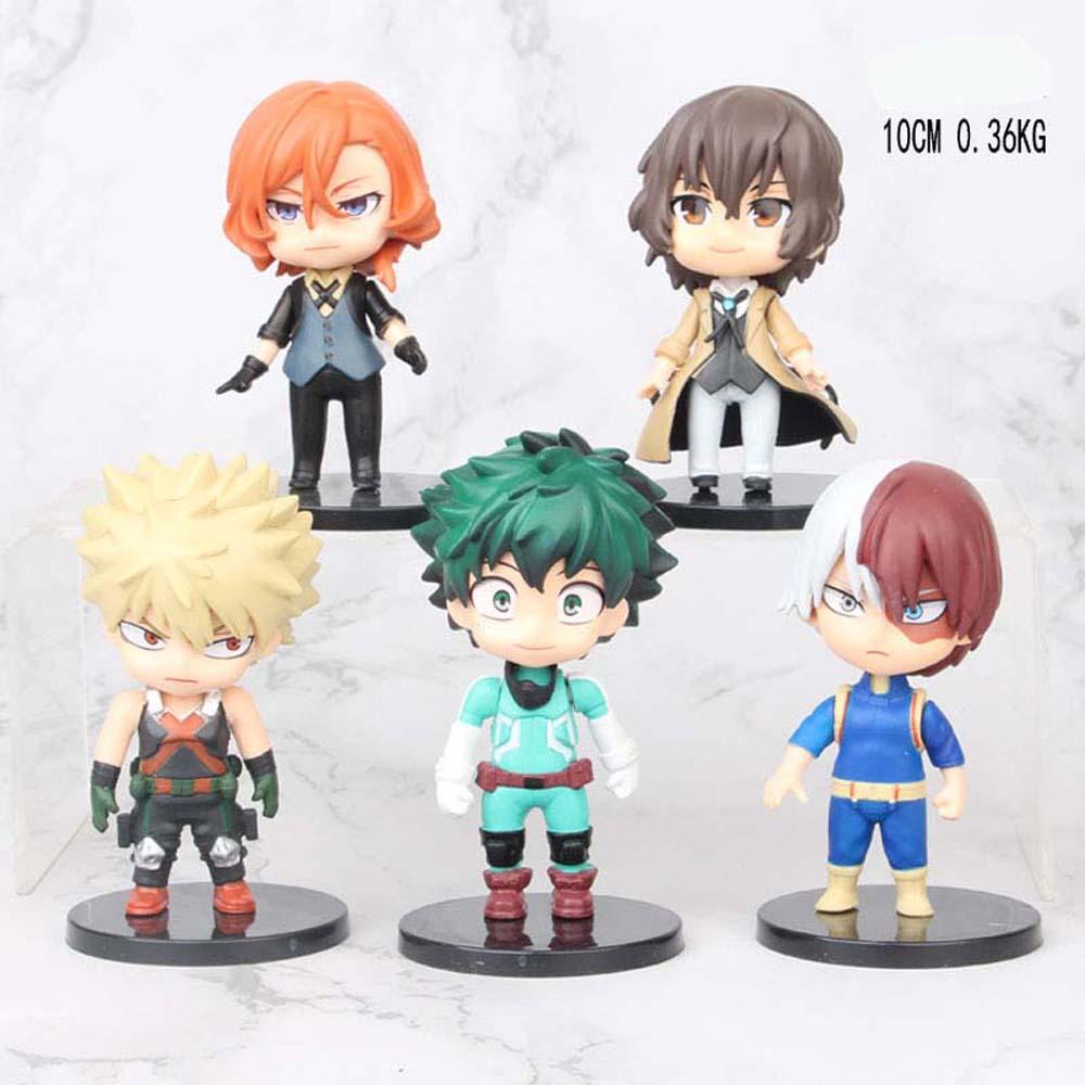 [Elegan] Action Figurine Miniatur Patung PVC Dazai Osamu Bakugo Katsuki Todoroki Shoto Nakahara Chuya Figure Age of Heroes Midoriya Izuku Model Anime