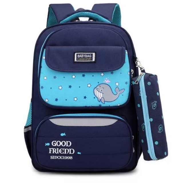 RANSEL PAUS SET 2in1 BACKPACK DOUBLE DECKER TAS ANAK KARAKTER PAUD RANSEL PEREMPUAN LAKI LAKI