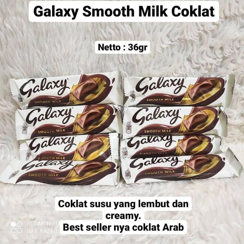Coklat Galaxy Smooth Milk Chocolate 36gr Ori Saudi Coklat arab