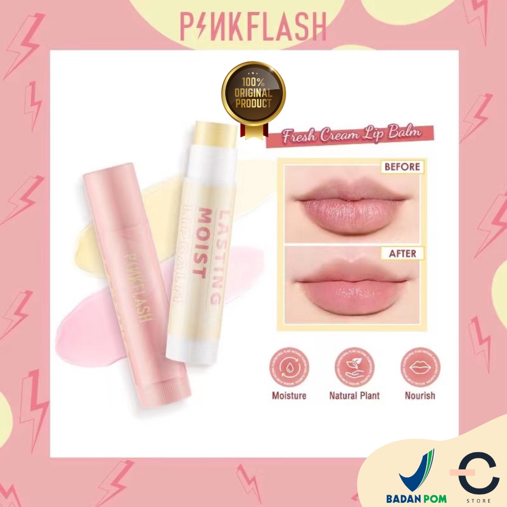 [ORI BPOM] PINKFLASH Lip Balm Lasting Moist Lip Care Deep Hydration 4 Natural ingredients Repair Nourish Reduce Wrinkles | PINKFLASH PinkGarden Plant Oil-Based Lasting Moist Lip Balm Lip Care | Pinkflash Pelembab Bibir | PF-L03