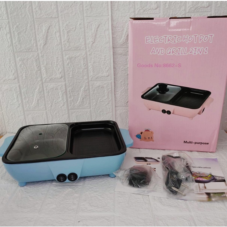 Shabu Hot Pot And Grill 2 in 1 Electric BBQ MKT.S