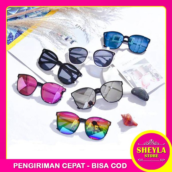 Kacamata Fashion Korea Wanita Pria Kekinian / Kacamata Blueray Anti UV Sunglasses Trendy / TS-93