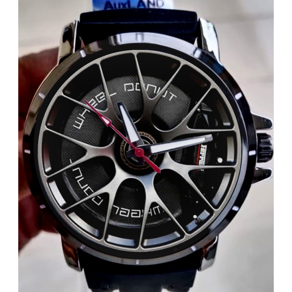 Jam Tangan Custom Velg Silver Ferarri