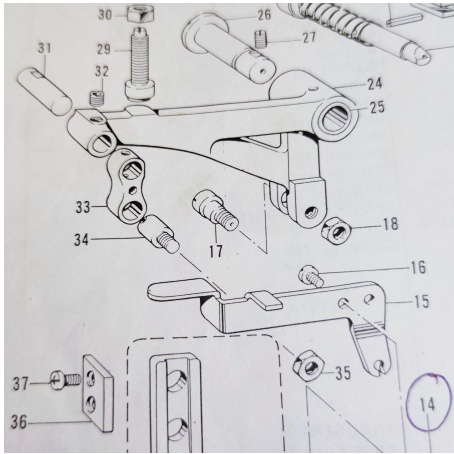 141475-001 Kaca mata Mesin Jahit Lobang Kancing Brother LH4-B814 / CUTTER BASE