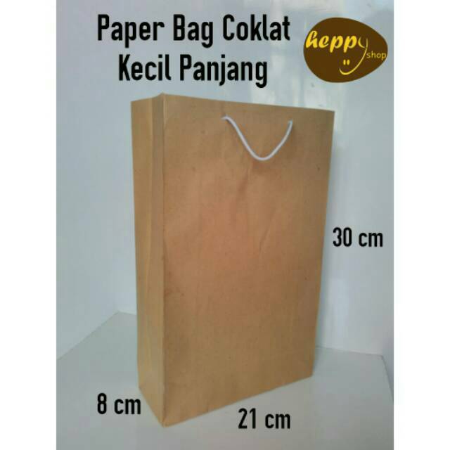 Jual Paper Bag Coklat Kecil Panjang Indonesia|Shopee Indonesia