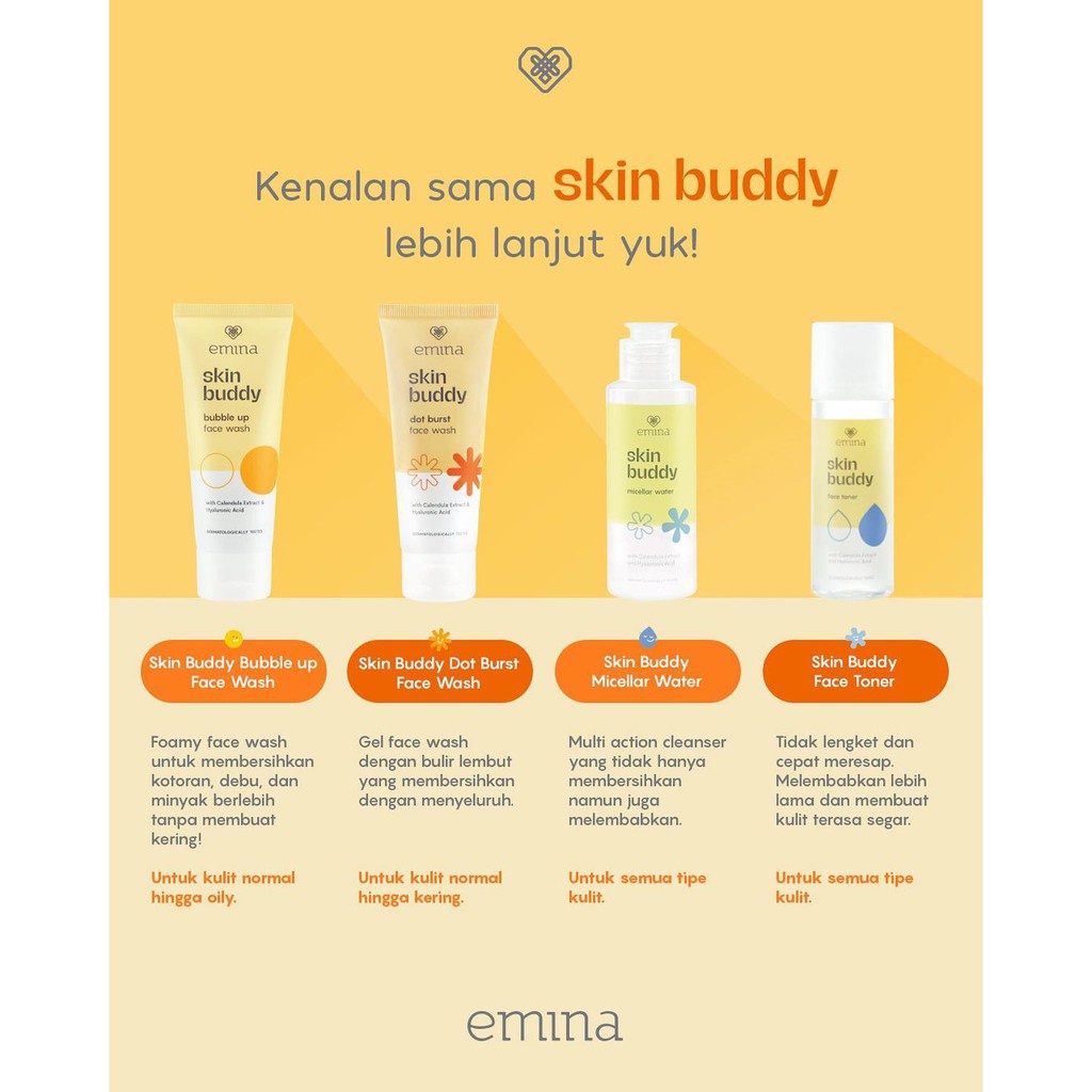 ⭐BAGUS⭐ EMINA SKIN BUDDY SERIES | Toner Wajah