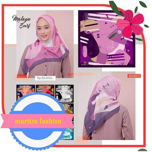Hijab Segiempat Motif MALAYU by MEZORA