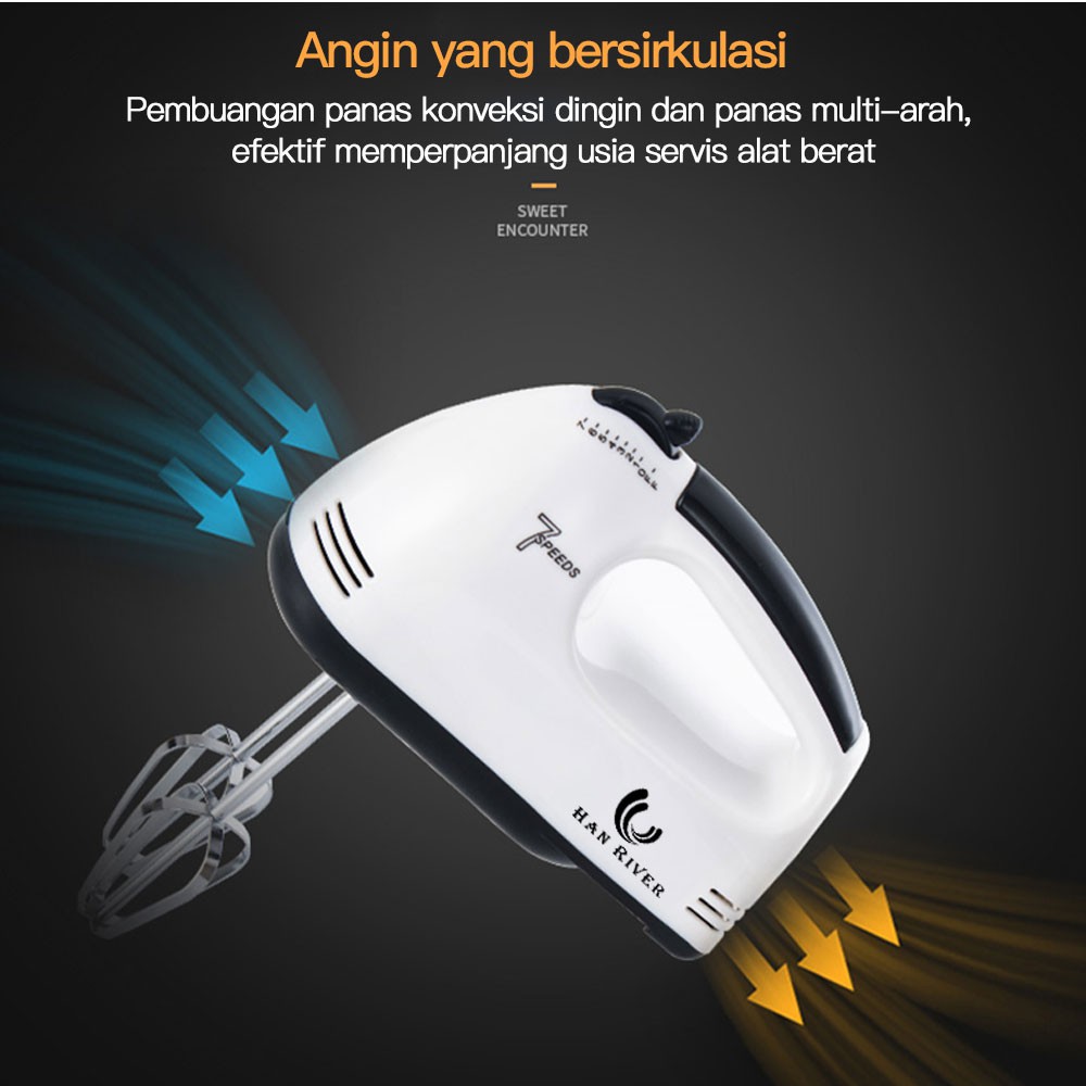 Mixer HRDDQ01 hand mixer penyesuaian 7 speed