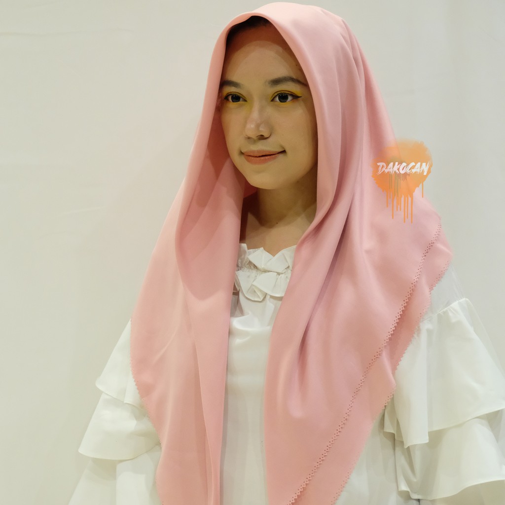 Oskara Azara Hijab Segiempat Voal Miracle Laser Cut jilbab kerudung - Pink Nude Series