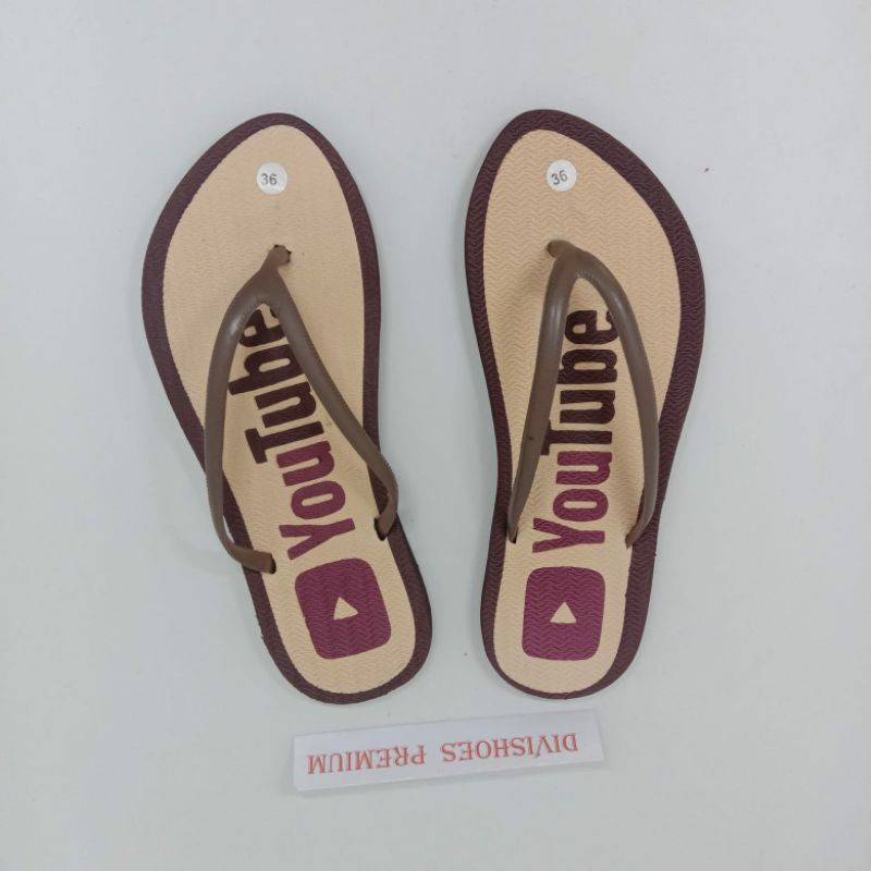 Sandal Jepit Wanita Karet Anti Slip JPT07 Sosmed