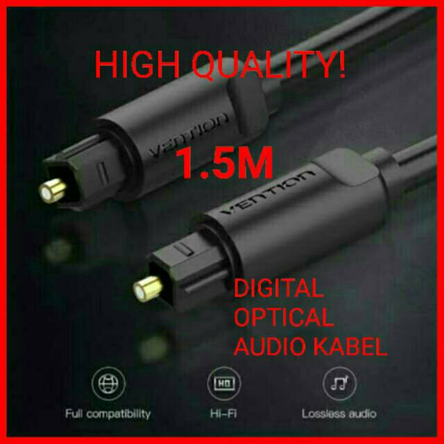 VENTION BAE KABEL TOSLINK AUDIO DIGITAL TO ANALOG OPTIK OPTIC SPDIF OPTICAL FIBER OPTIK 1.5 METER