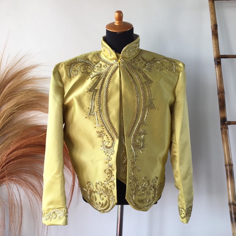 baju solo pengantin hijau olive/hijau lemon