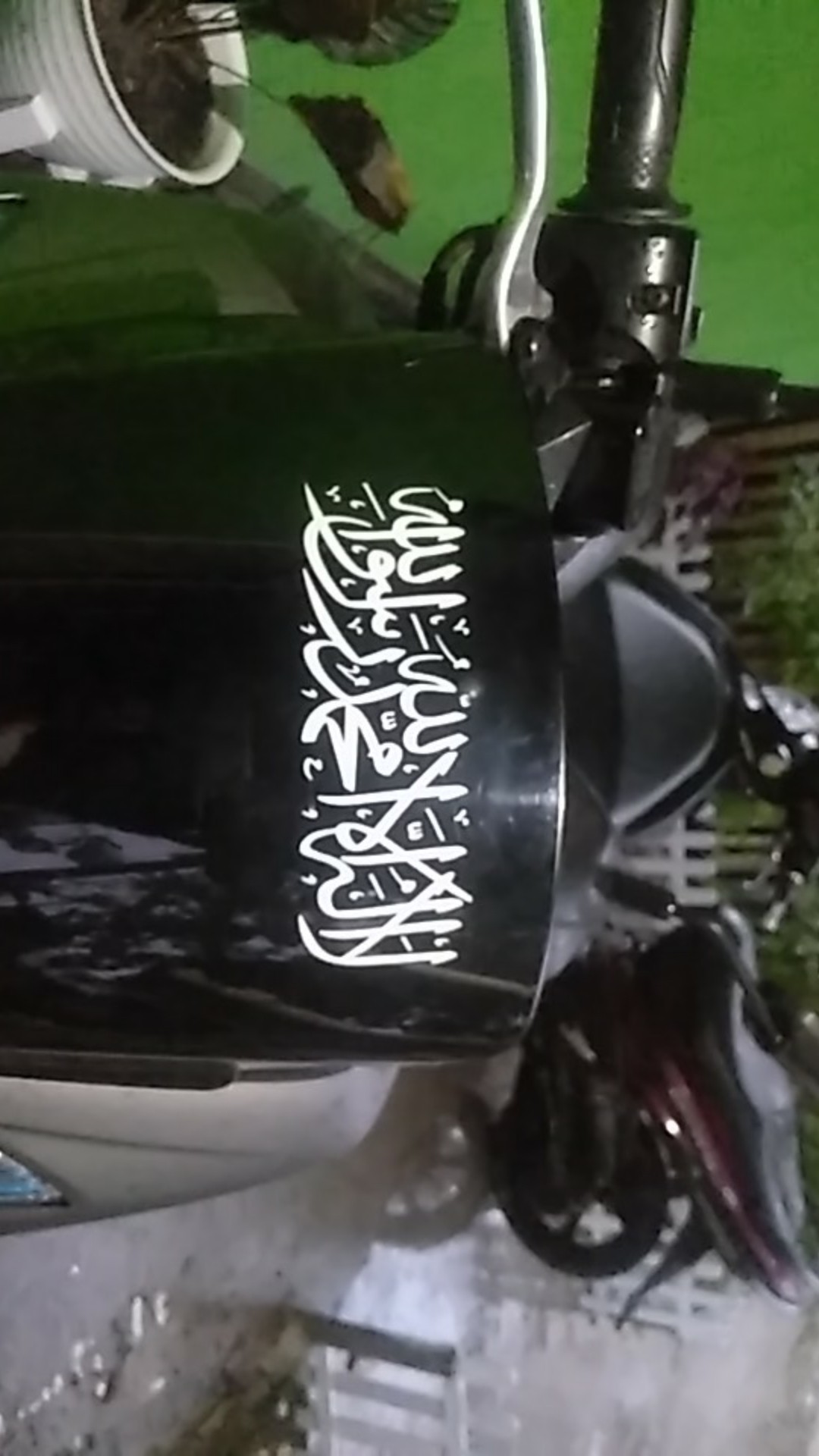 Stiker Islam Muslim Tauhid Kaligrafi Motor Mobil 15cm X 5cm Stiker Cuting Putih Dan Hitam