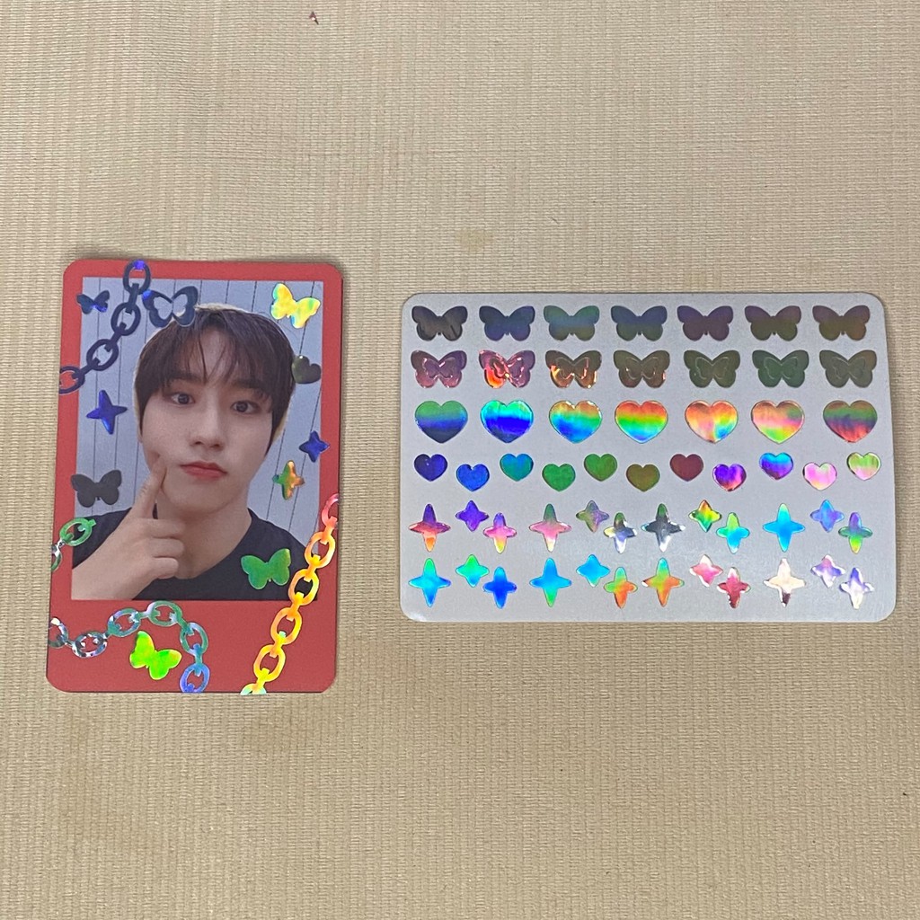 Stiker Dekorasi Deco Photocard / Journal / Polcos Hologram Mini Sticker (Waterproof) by @peachkiss.xo