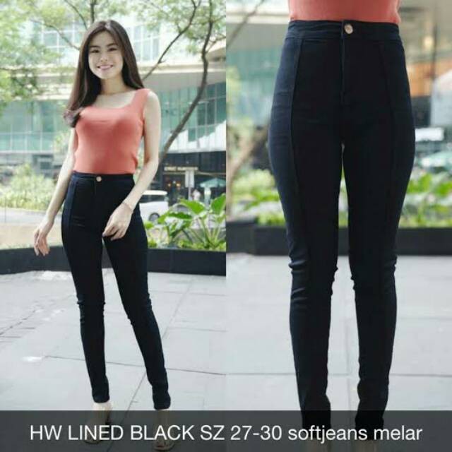 CELANA JEANS HIGH WAIST 27-34 // HIGHWAIST HW LIPAT TULANG TENGAH