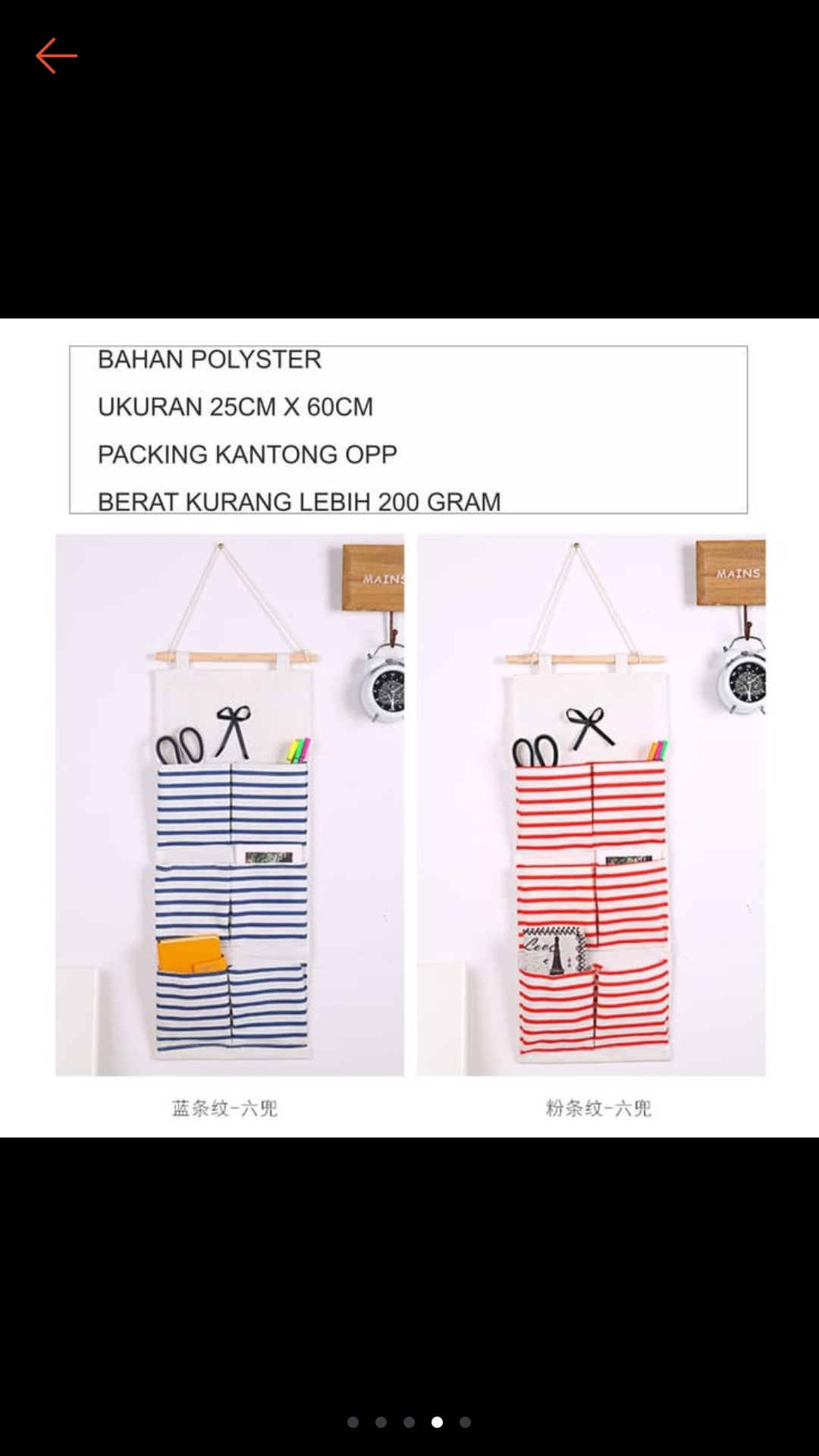 Pouch Gantung 6 Sekat Storage Bag Gantung M21