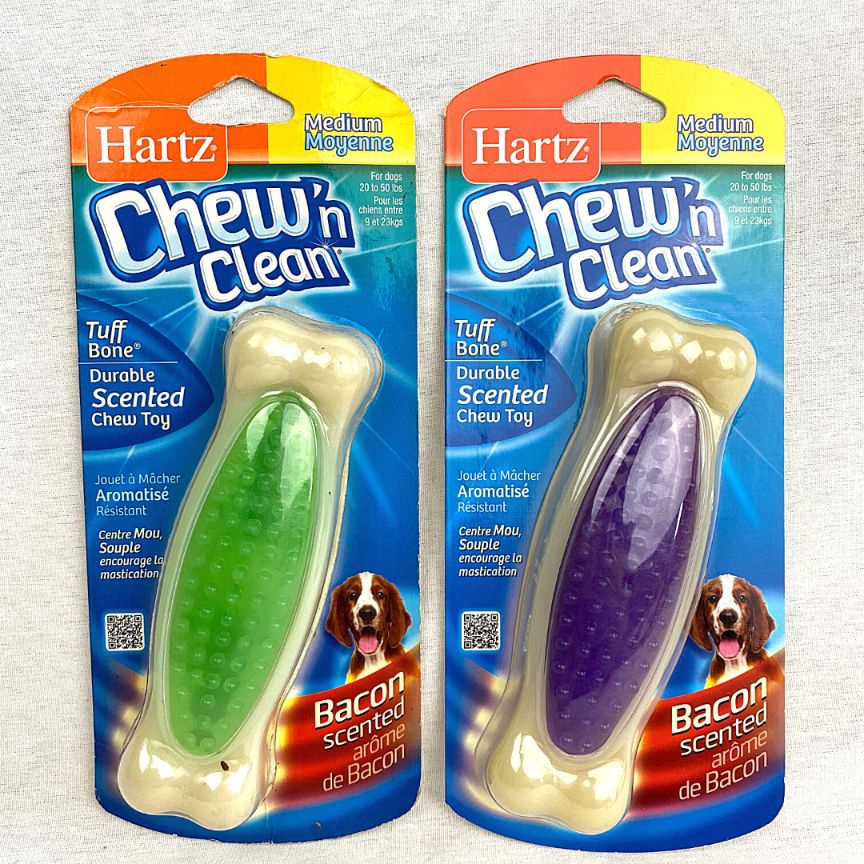 

HARTZ Makanan Anjing Chew and Clean TUFF BONE Bacon Medium