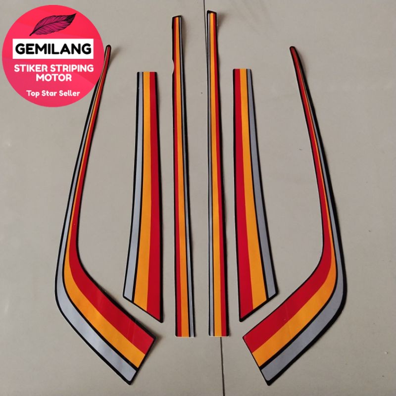 Striping Decal Polet Sticker honda gl max 1991 1992 berkualitas termurah Gemilang Stiker