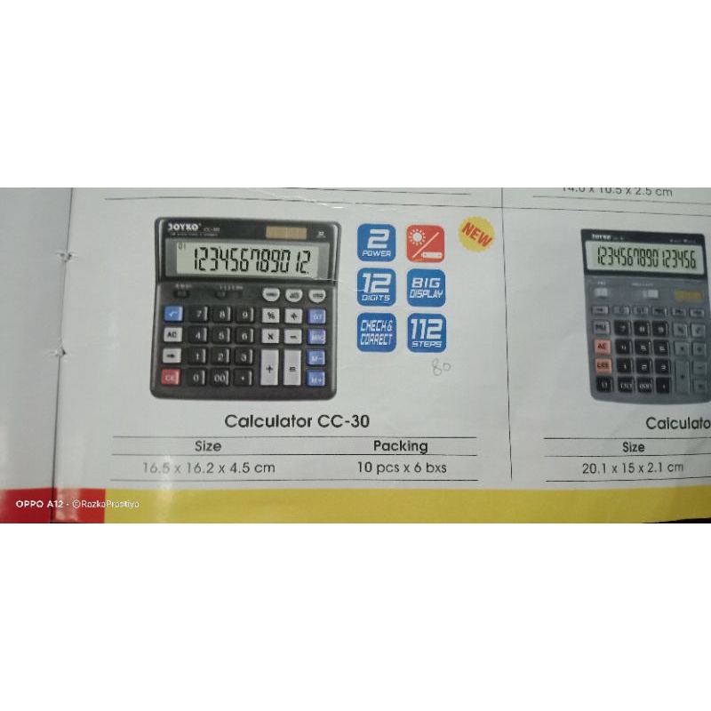 

calkulator joyko cc-30