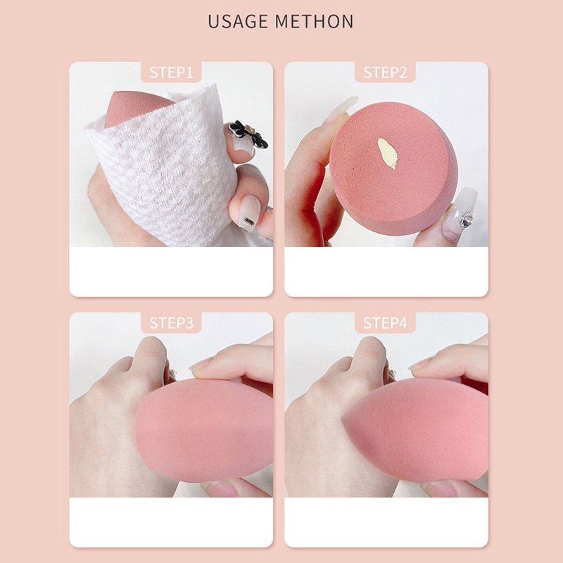 Spons Make Up 4Pcs Beauty Blender Sponge Telur Kosmetik Free Box TMW06