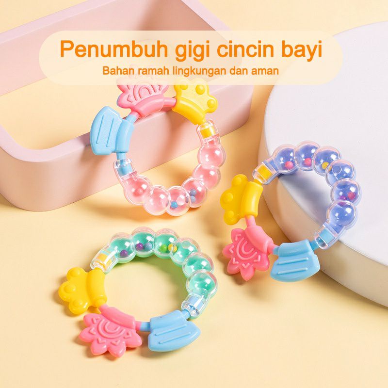 Mainan Gigitan Bayi / Gigitan Bayi Rattle / Teether Bayi Kerincing / Penumbuh Gigi Cincin Bayi