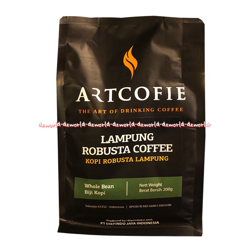 Artcofie Lampung Robusta 200gr Coffee Whole Bean Biji Kopi Art Cofie ArtKopi Artcoffee