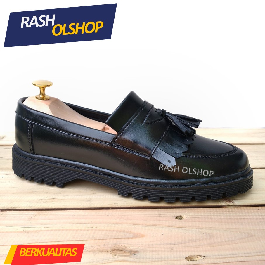 Sepatu Dokmart penny Loafer Pria Full Black Orginal Land Brother  Kasual Pria Slip On