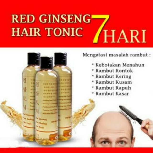 RED GINSENG HAIR TONIC PENYUBUR RAMBUT BPOM ORIGINAL