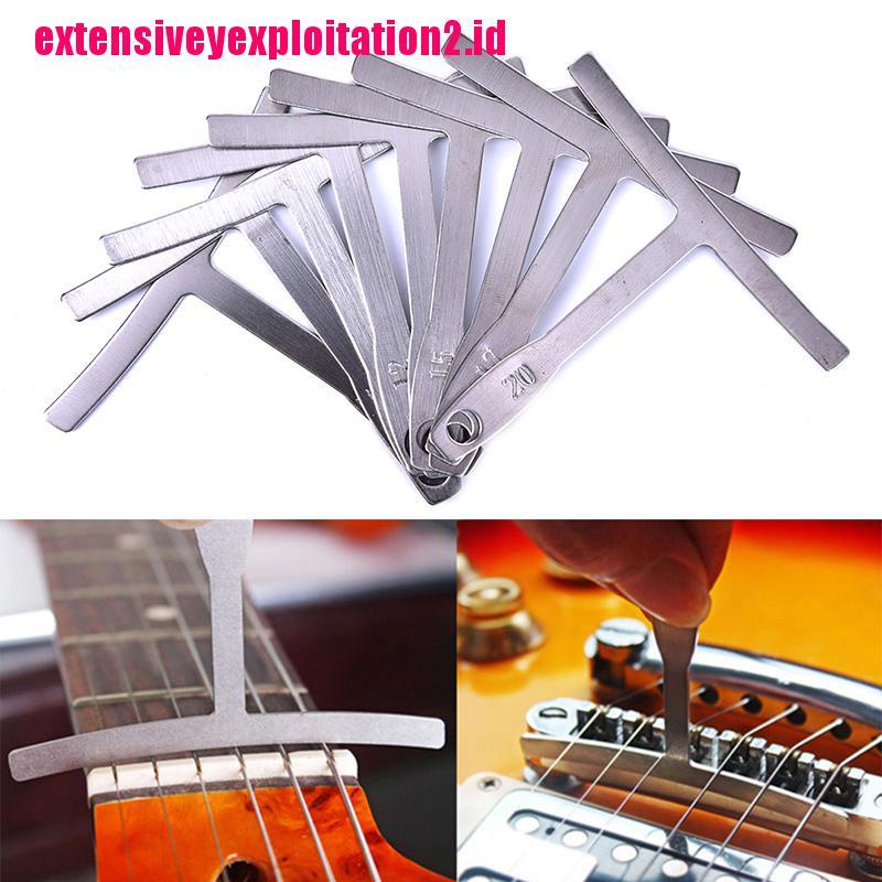 &lt; E2id &amp; &gt; 9pcs / set Alat Luthier Pengukur radius Senar Gitar / bass