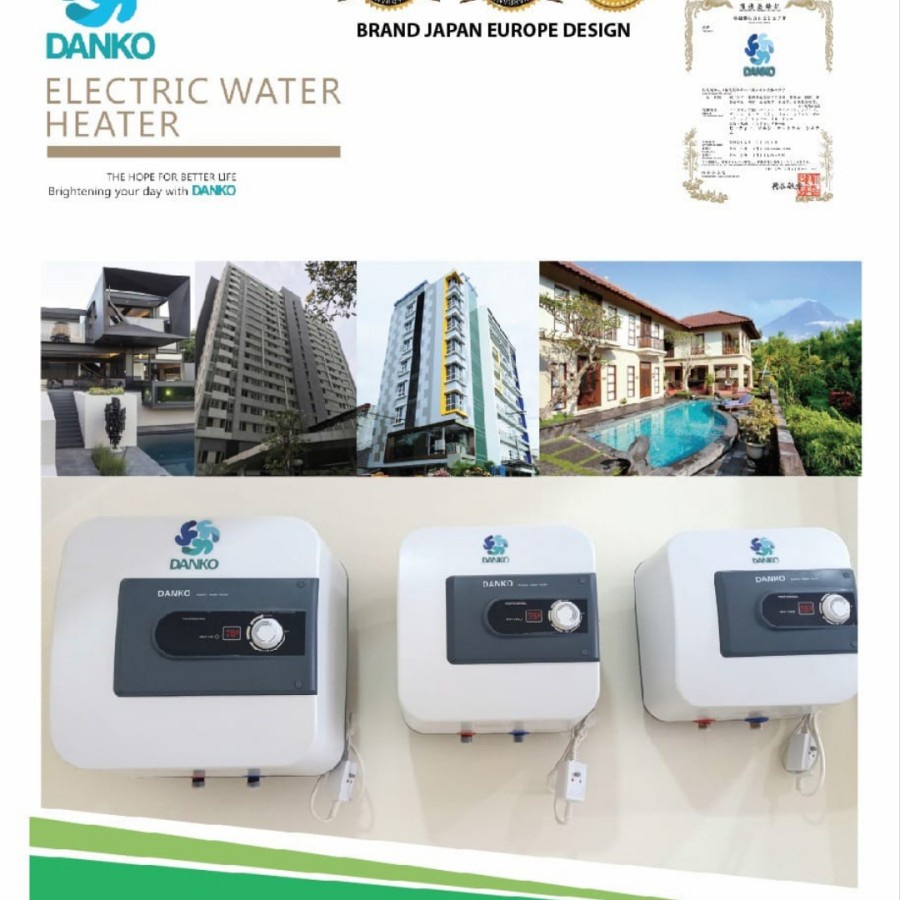 Danko Electric Water Heater Capacity 15L Low Watt Garansi 5 Tahun