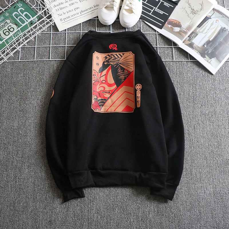 Sweater Kaos  Lengan  Panjang  Round Neck Longgar Untuk Pria  