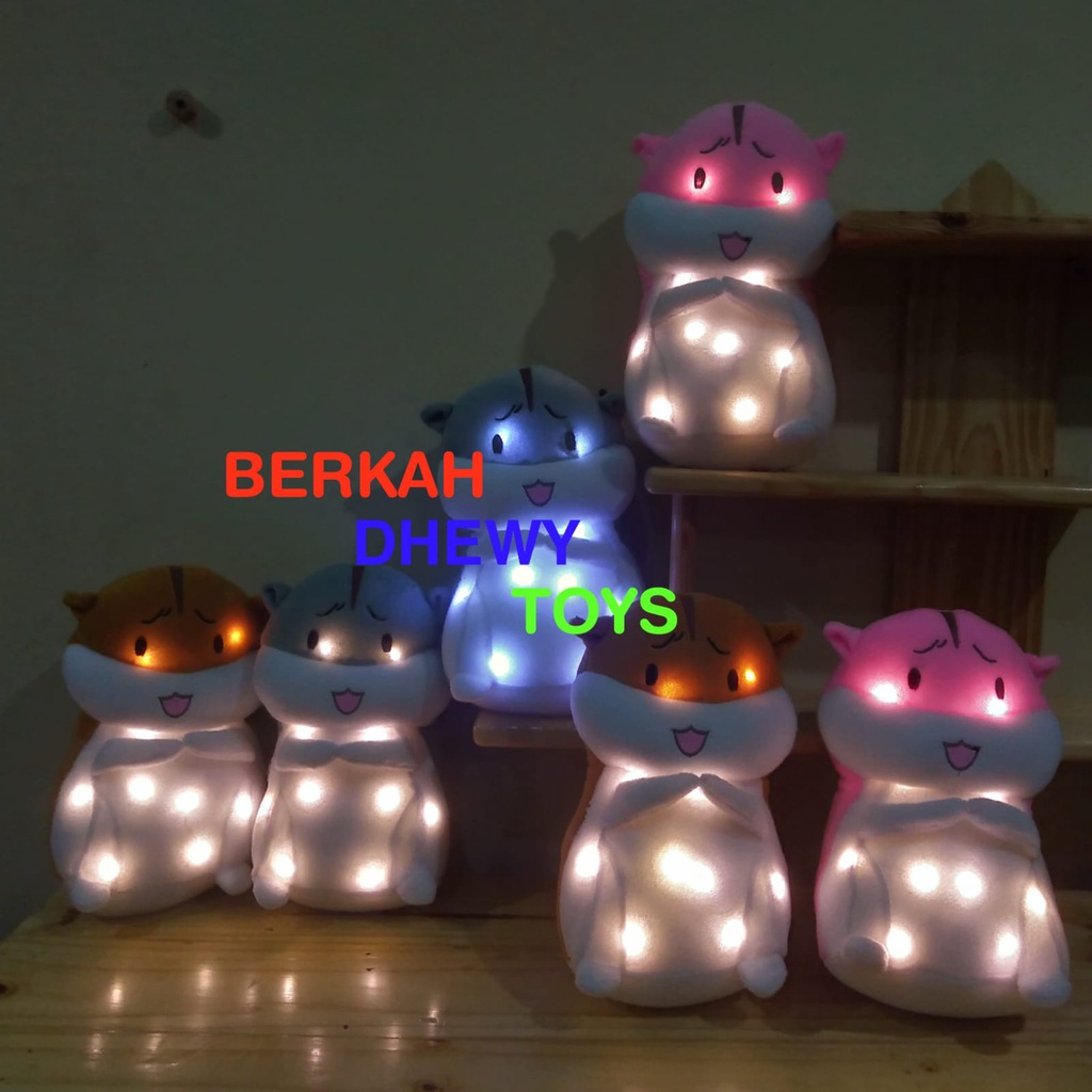 Boneka Hamster Lucu Murah LED Boneka Karakter Hewan Terbaru Bahan Halus Dan Lembut Standar SNI Kualitas Import