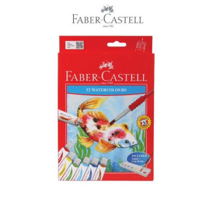 

Watercolour faber castell set 12 / Cat air faber castell 12 warna 12ml