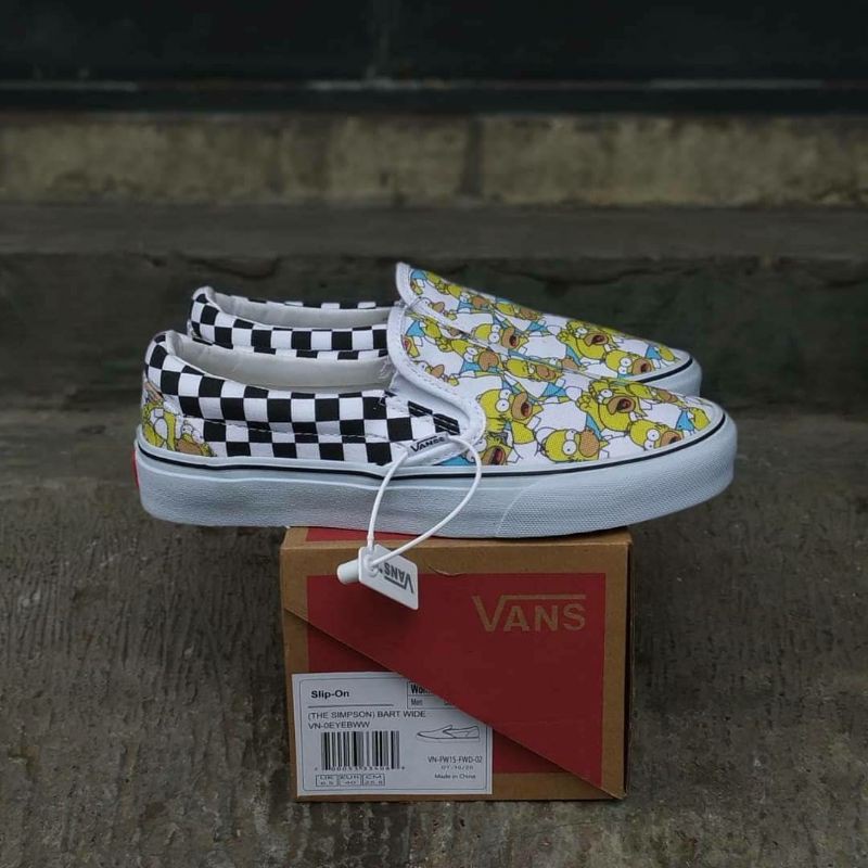 VANS SLIP ON THE SIMPSONS HOMER WIDE WAFFLE DT