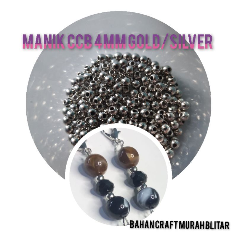 Manik ccb gold silver 4mm pembatas mutiara