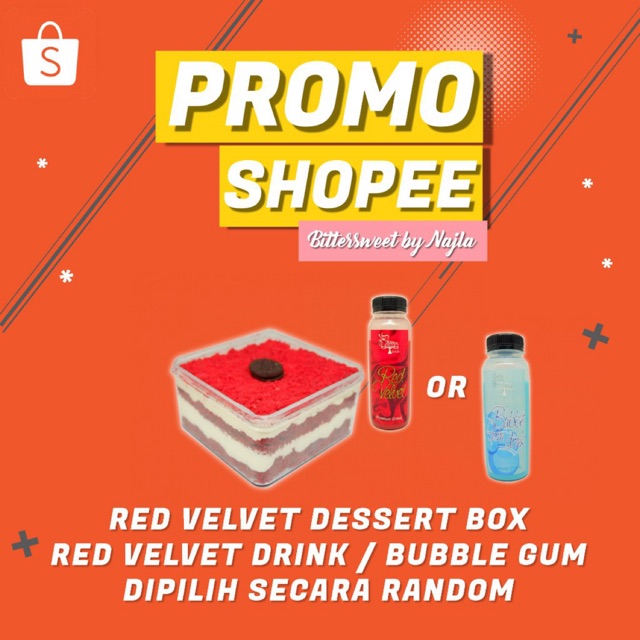 

PAKET RED VELVET DESSERT BOX + DRINK