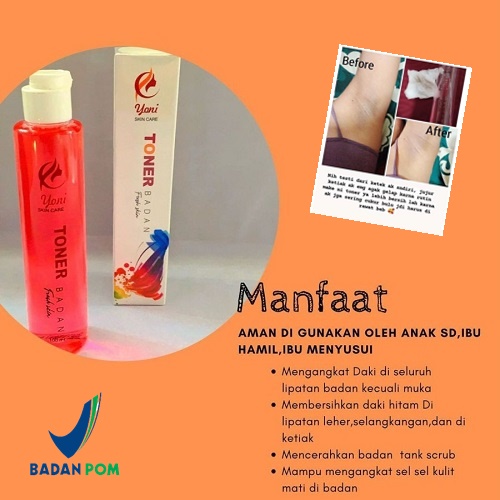 TERAMPUH perontok daki leher toner yoni skincare menghilangkan bekas cacar yang sudah lama BPOM